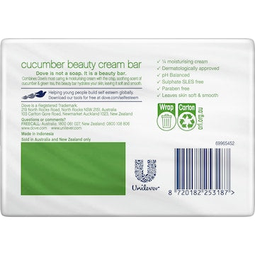 Dove Beauty Cream Bar Cucumber 90g x 4 pack