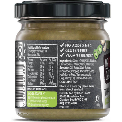 Mr Chen's Thai Green Curry Paste 190g