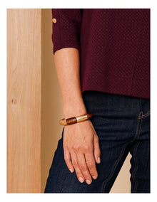 Stretch Tube 2Pk Bracelet in Brown
