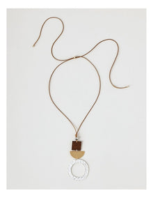 Circle Pendant Necklaces in Multi