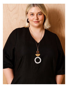 Circle Pendant Necklaces in Multi