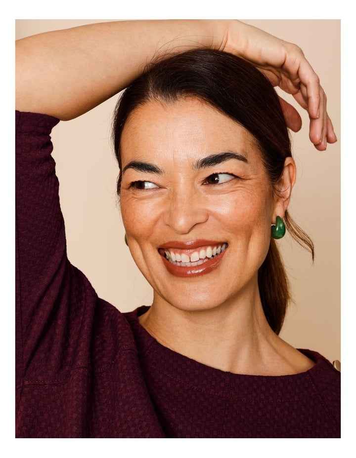 Huggie Earrings in Green