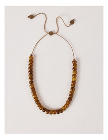 Heart Pendant Necklace in Amber