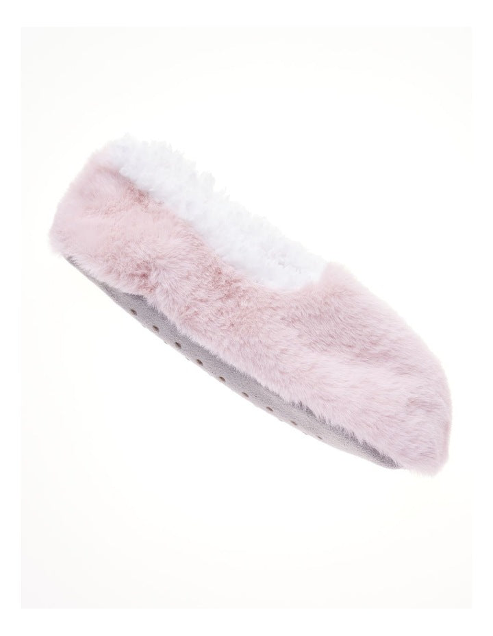 Fluffy Slipper Socks 1 Pack in Dusty Blush