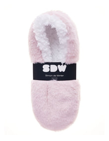 Fluffy Slipper Socks 1 Pack in Dusty Blush