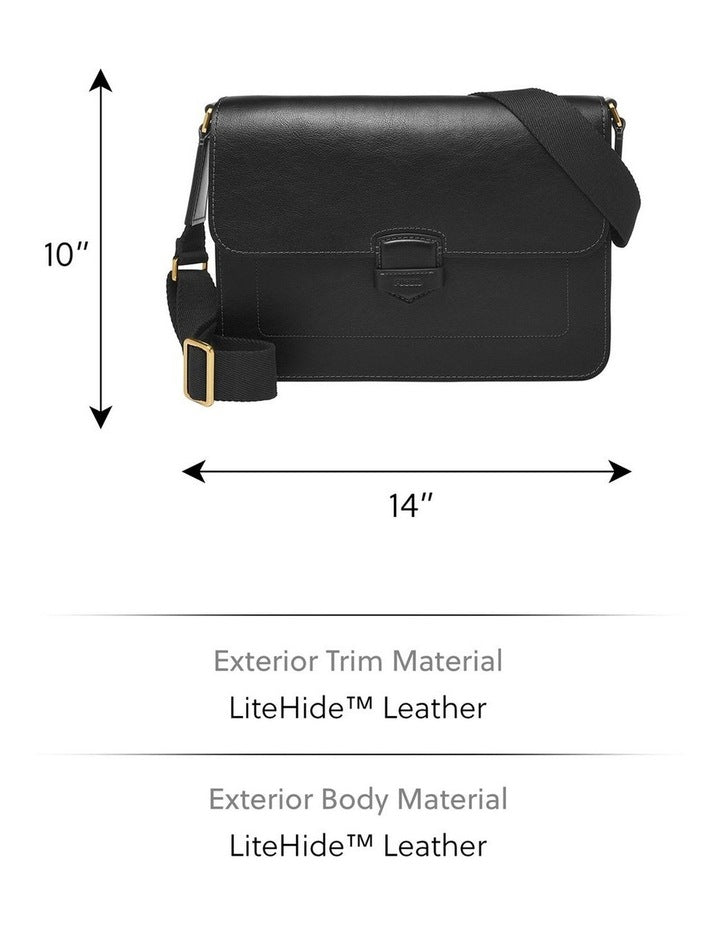 Lennox Messenger Bag in Black