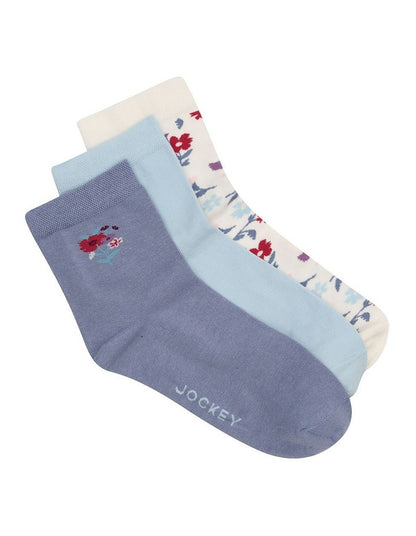 Pattern Anklet Socks 3 Pack in Multi