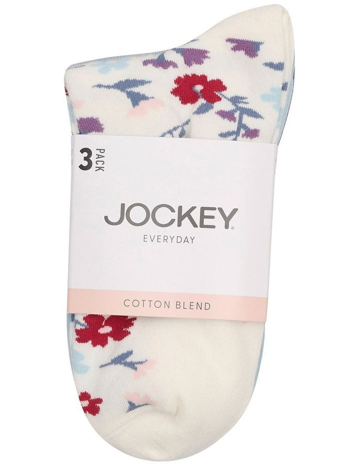 Pattern Anklet Socks 3 Pack in Multi