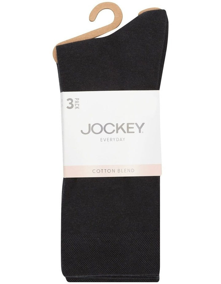 Everyday Crew Socks 3 Pack in Black