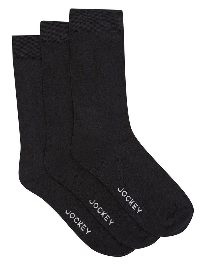 Everyday Crew Socks 3 Pack in Black