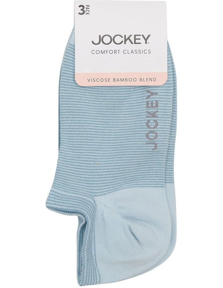 Comfort Classics No Show Socks 3 Pack in Multi