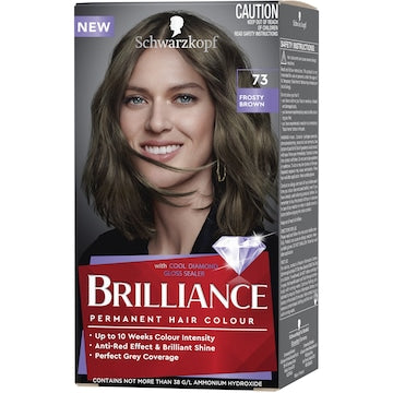 Schwarzkopf Brilliance 73 Frosty Brown Permanent Hair Dye each