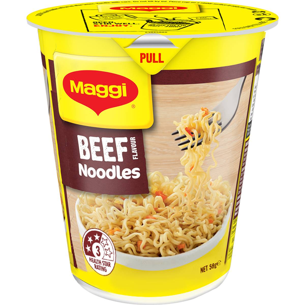 Maggi Beef Flavour Cup Instant Noodles 58g