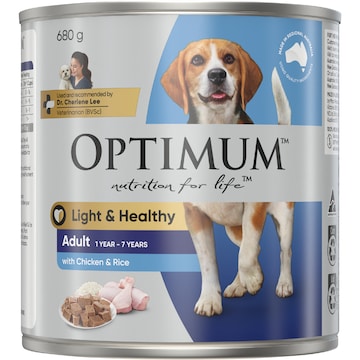 Optimum Adult Chicken & Rice Wet Dog Food 680g