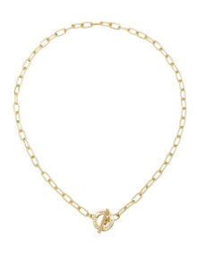 Signature Logo Toggle Necklace in Gold