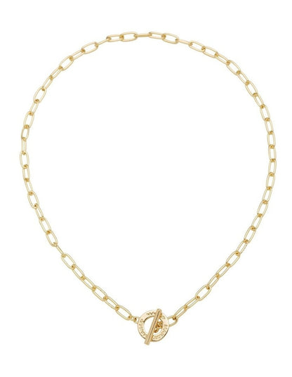 Signature Logo Toggle Necklace in Gold