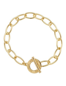 Signature Logo Toggle Bracelet in Gold