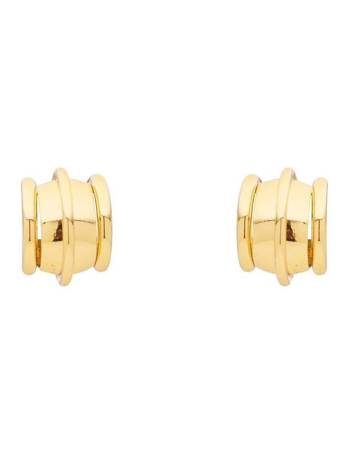 Chunky Stud Earrings in Gold