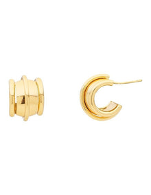 Chunky Stud Earrings in Gold