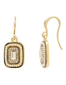 Deco Drop Earrings in Pearl
