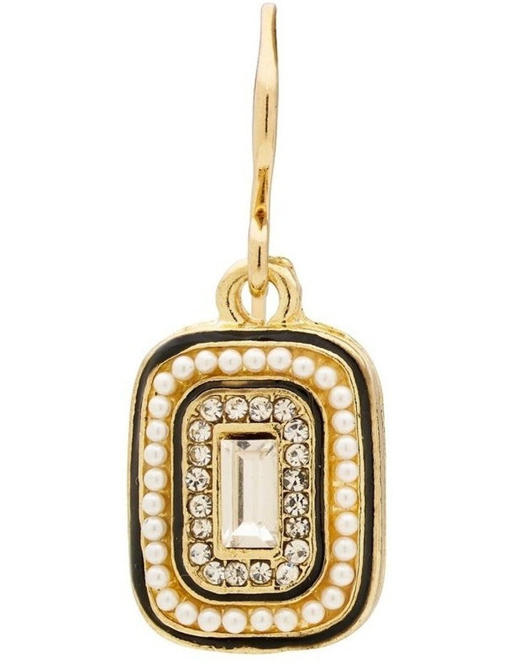 Deco Drop Earrings in Pearl