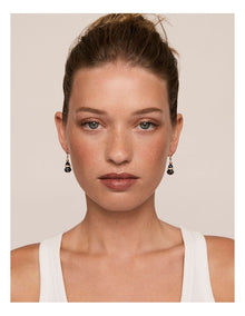 Glass Crystal Earrings in Navy