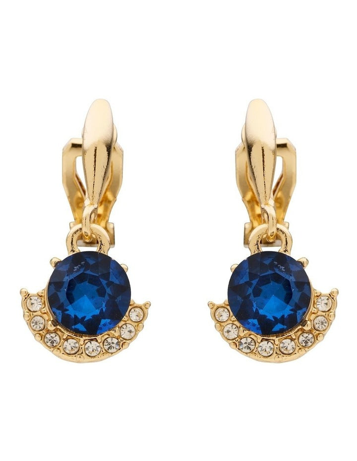 Nouveau Clip On Earrings in Navy