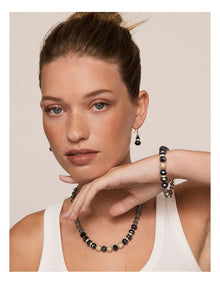 Glass Crystal Bracelet in Navy