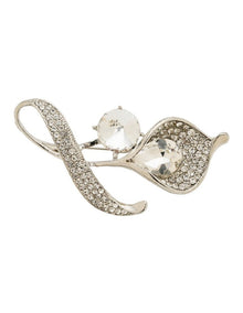 Tulip Crystal Brooch in Crystal