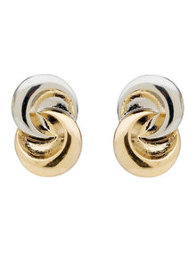 Helix Stud Earrings in Two-Tone