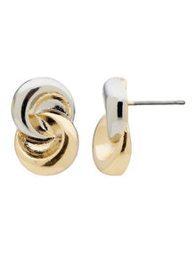 Helix Stud Earrings in Two-Tone