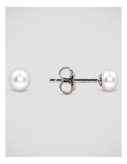 Classic Pearl Small Studs in White