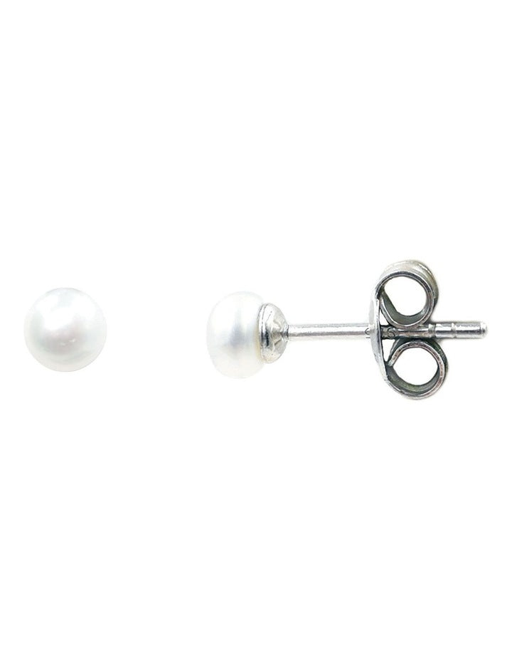 Classic Pearl Small Studs in White