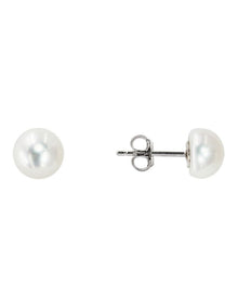 Classic Pearl Studs Large in White