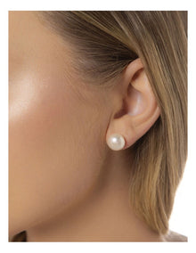 Classic Pearl Studs Large in White