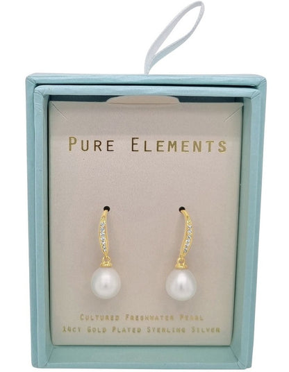 Brilliant Pearl Hook Earrings in Multi