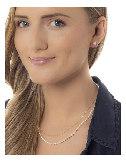 Pearlicious Gold Studs in Multi