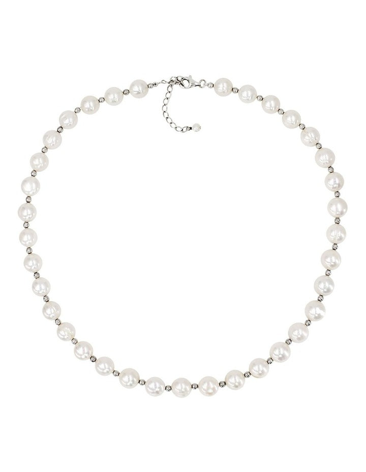 Statement Pearl Necklace in White