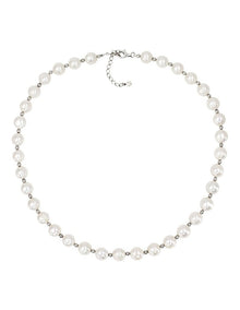 Statement Pearl Necklace in White