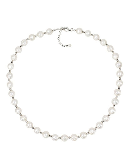 Statement Pearl Necklace in White