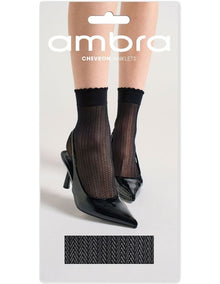 Chevron Anklet in Black