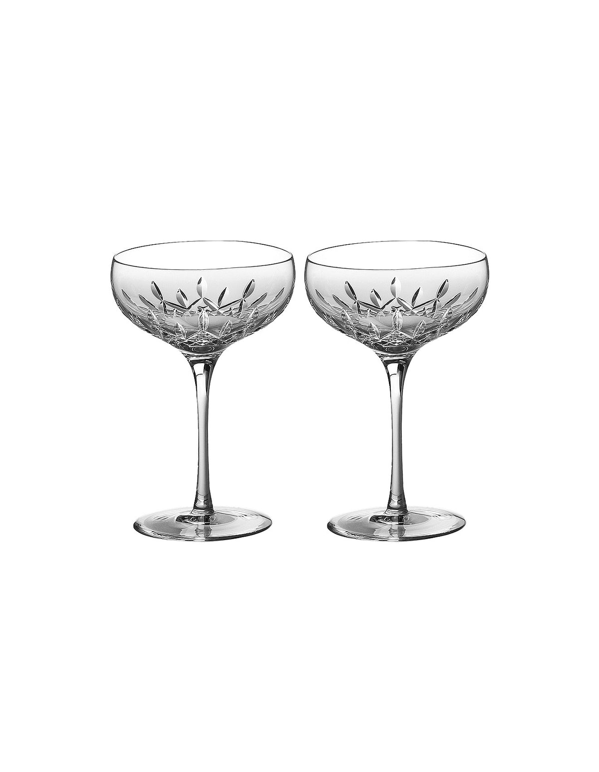 Lismore Essence Champagne Saucer Pair