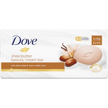 Dove Beauty Bar Shea Butter 90g x 6 pack