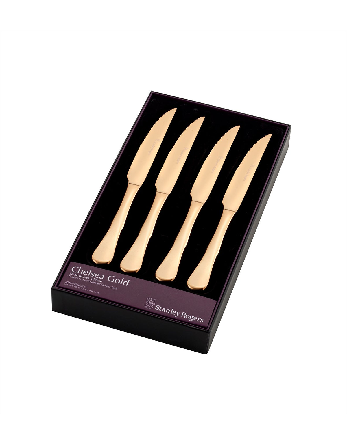 St Chelsea Gold 4-piece Steak Knive Set