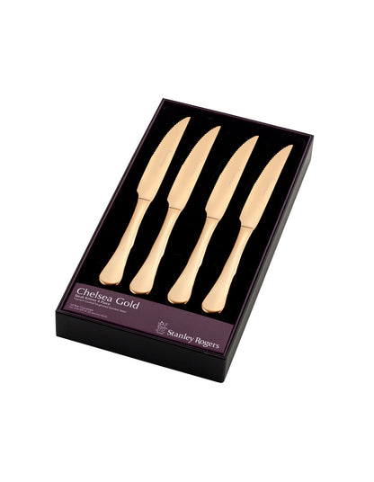 St Chelsea Gold 4-piece Steak Knive Set