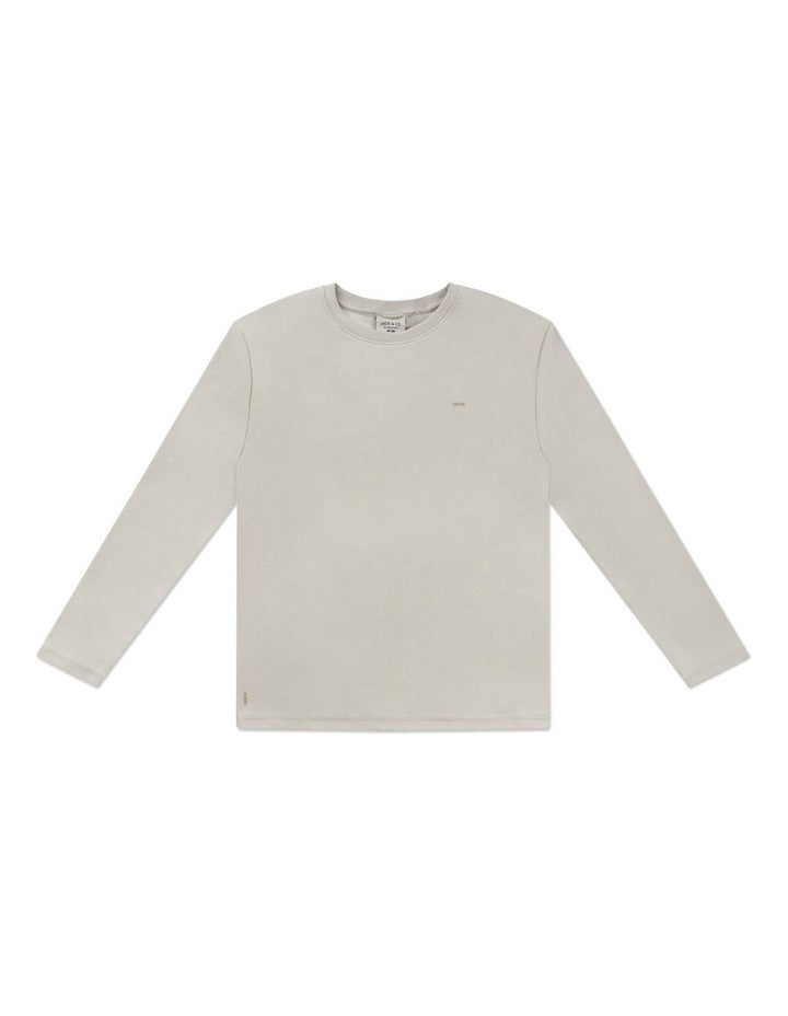 The Indie Newport Long Sleeve Tee (8-16 Years) in Grain