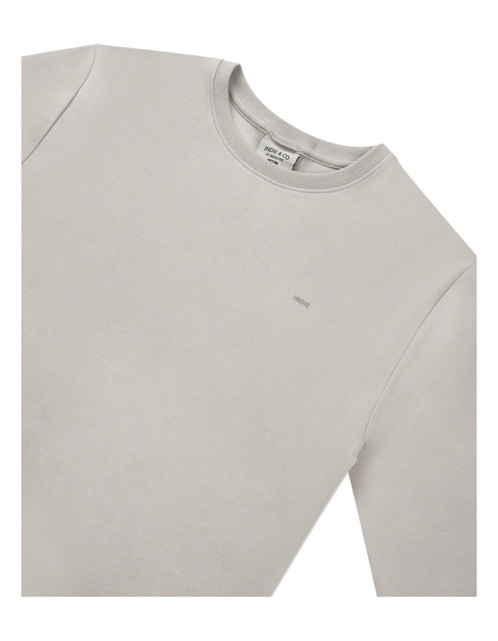 The Indie Newport Long Sleeve Tee (8-16 Years) in Grain