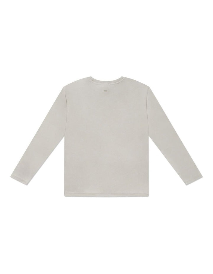 The Indie Newport Long Sleeve Tee (8-16 Years) in Grain