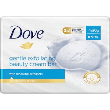 Dove Beauty Bar Gentle Exfoliating 90g x 4 pack