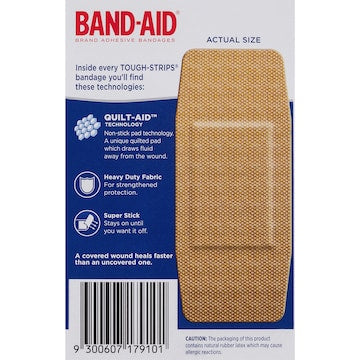Band-Aid Tough Strips Extra Large Fabric Bandages 10 pack
